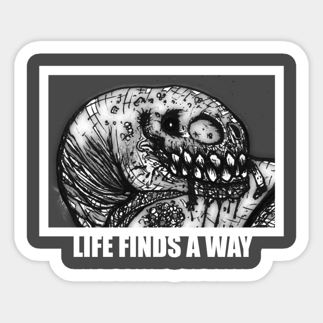 Life finds a way Sticker by Cosmic Terrors